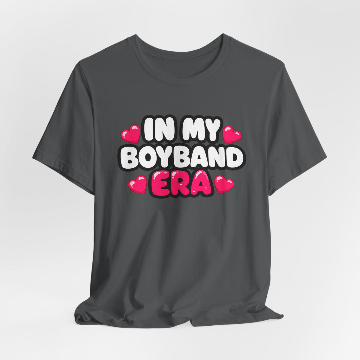 In My Boyband Era Tee NEW STYLE — Cute Retro Heart Graphic Boyband Fan T‑Shirt
