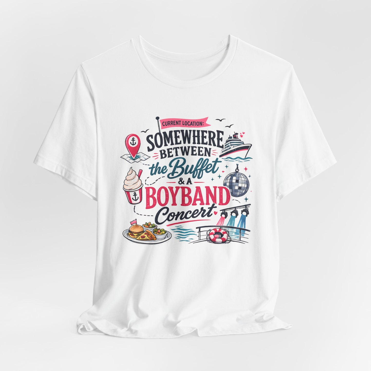 Cruise Buffet vs. Boyband Concert Graphic Tee