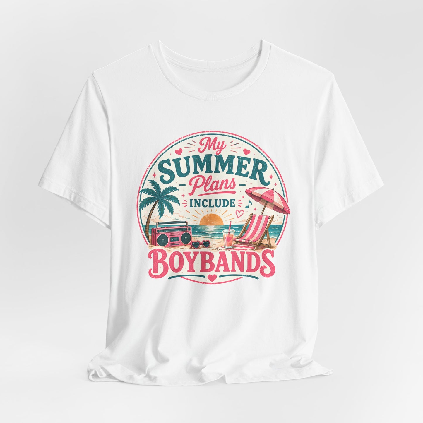 Boybands Summer Plans Unisex T-Shirt — 'My Summer Plans Include Boybands' Tee