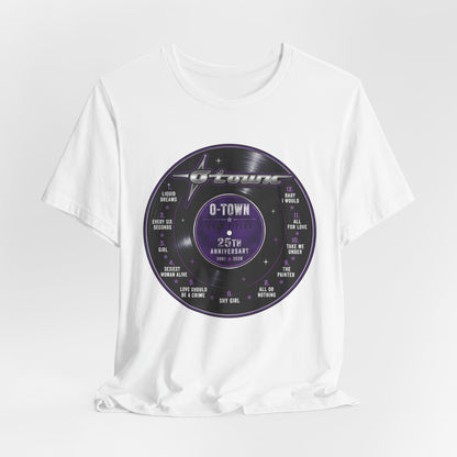 O-Town 25th Anniversary Tee — Tracklist Vinyl Design