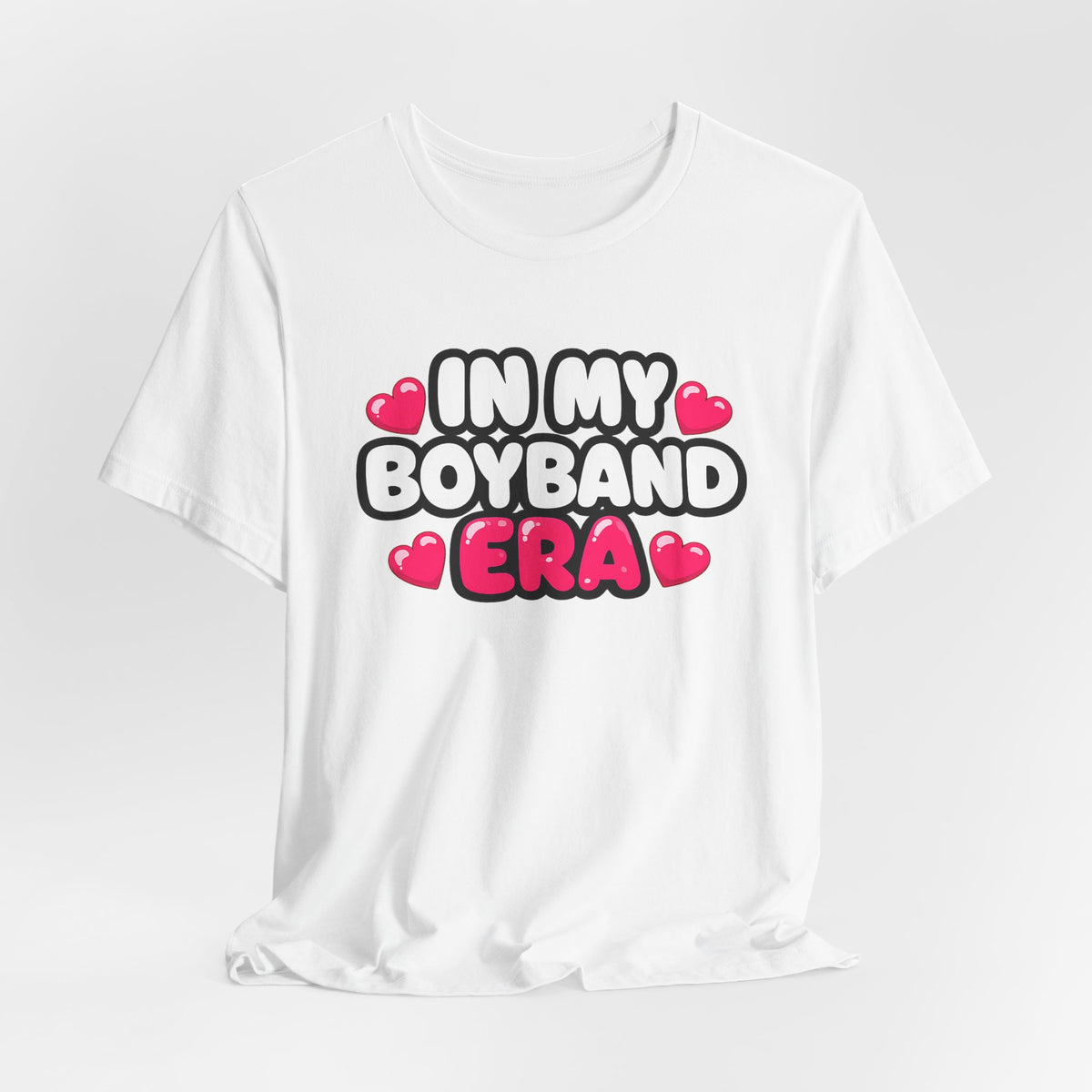 In My Boyband Era Tee NEW STYLE — Cute Retro Heart Graphic Boyband Fan T‑Shirt