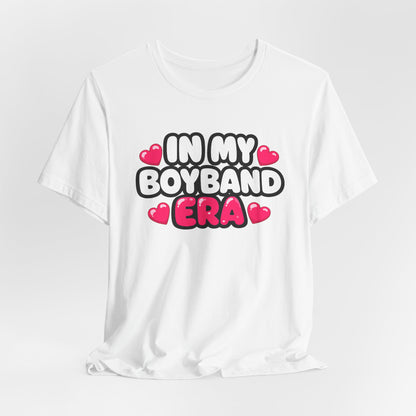 In My Boyband Era Tee NEW STYLE — Cute Retro Heart Graphic Boyband Fan T‑Shirt