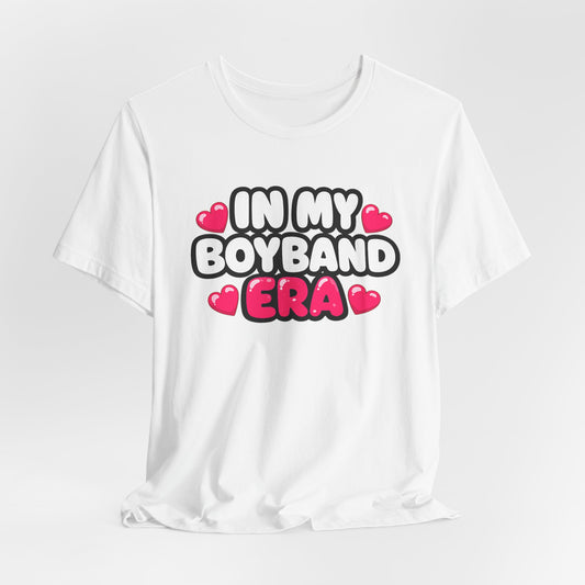 In My Boyband Era Tee NEW STYLE — Cute Retro Heart Graphic Boyband Fan T‑Shirt