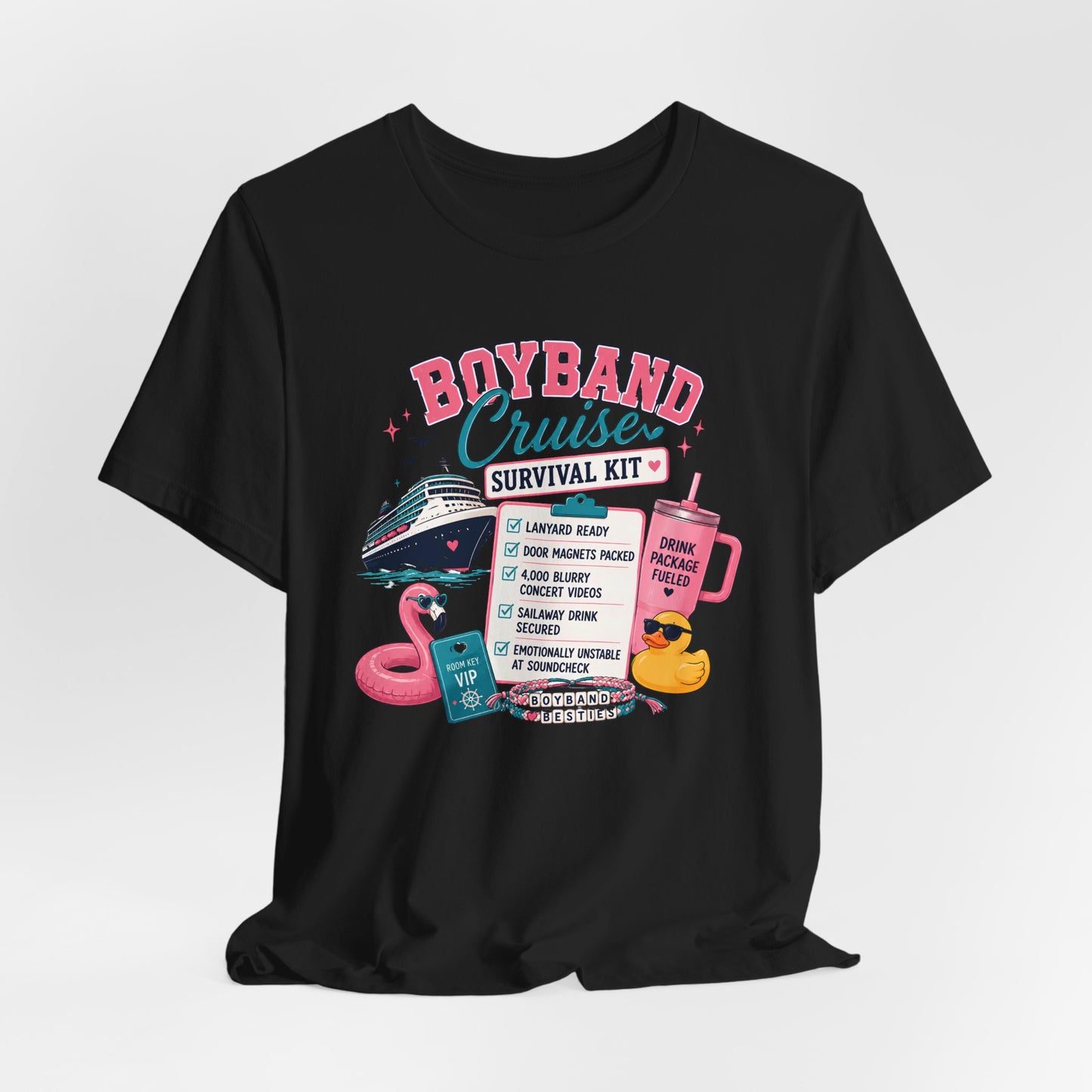 Boyband Cruise Survival Kit T‑Shirt