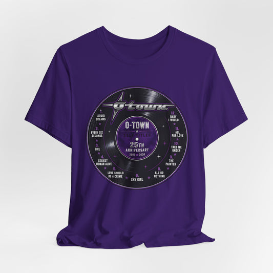 O-Town 25th Anniversary Tee — Tracklist Vinyl Design