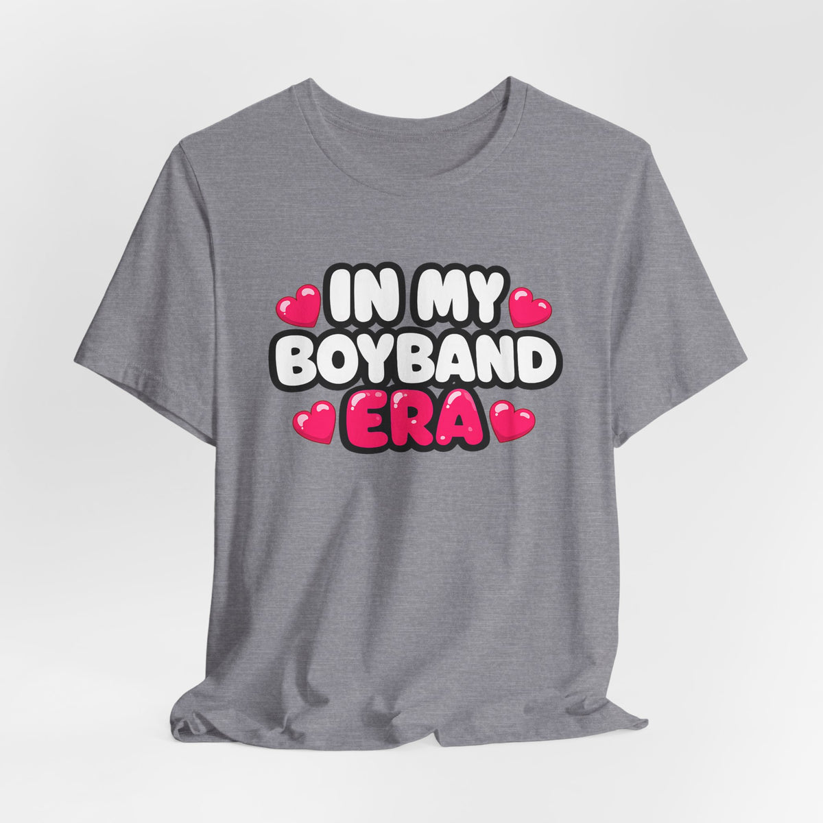 In My Boyband Era Tee NEW STYLE — Cute Retro Heart Graphic Boyband Fan T‑Shirt