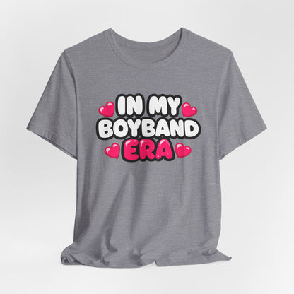 In My Boyband Era Tee NEW STYLE — Cute Retro Heart Graphic Boyband Fan T‑Shirt