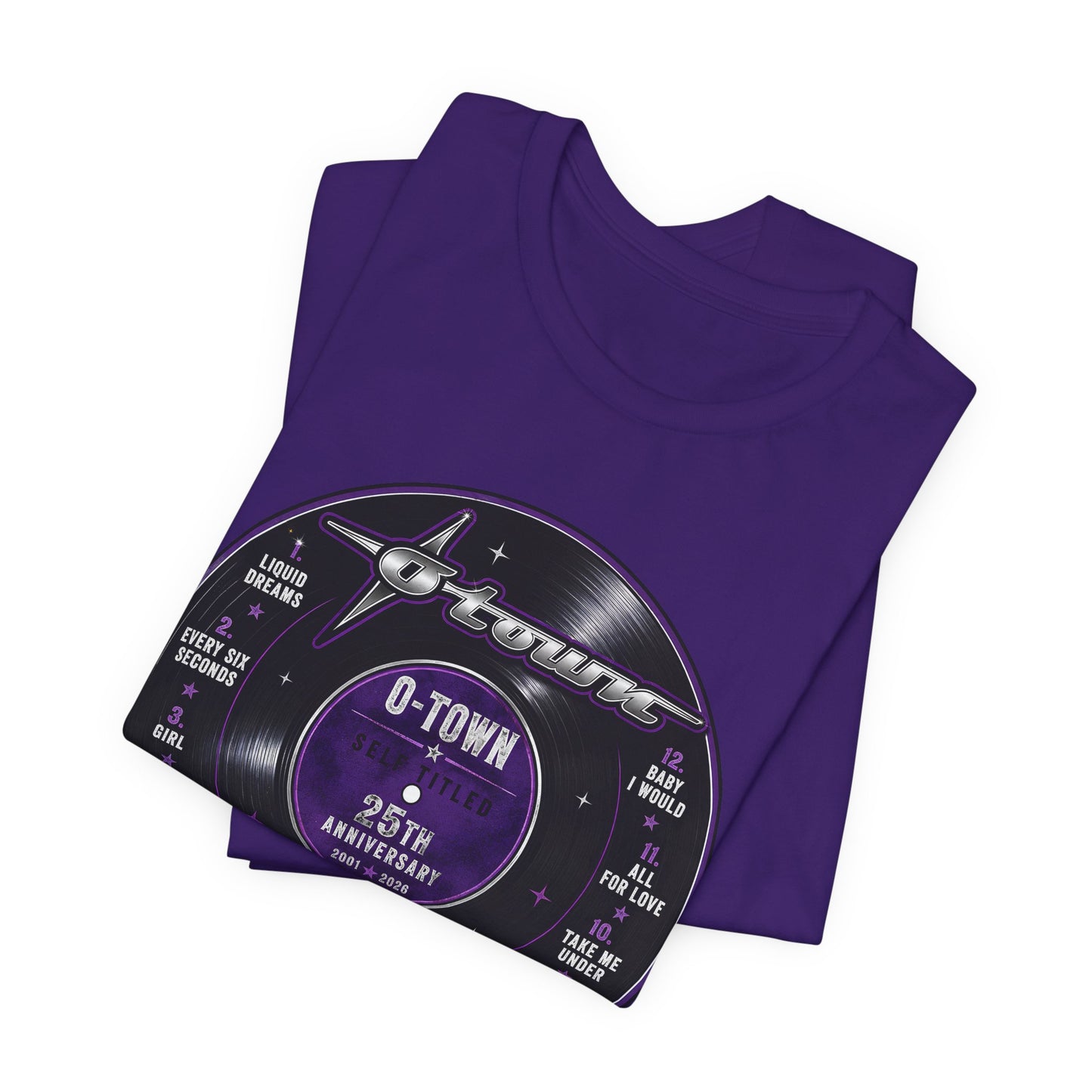 O-Town 25th Anniversary Tee — Tracklist Vinyl Design