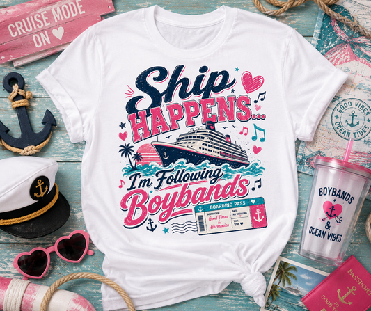 Ship Happens "I'm Following Boybands" T-Shirt