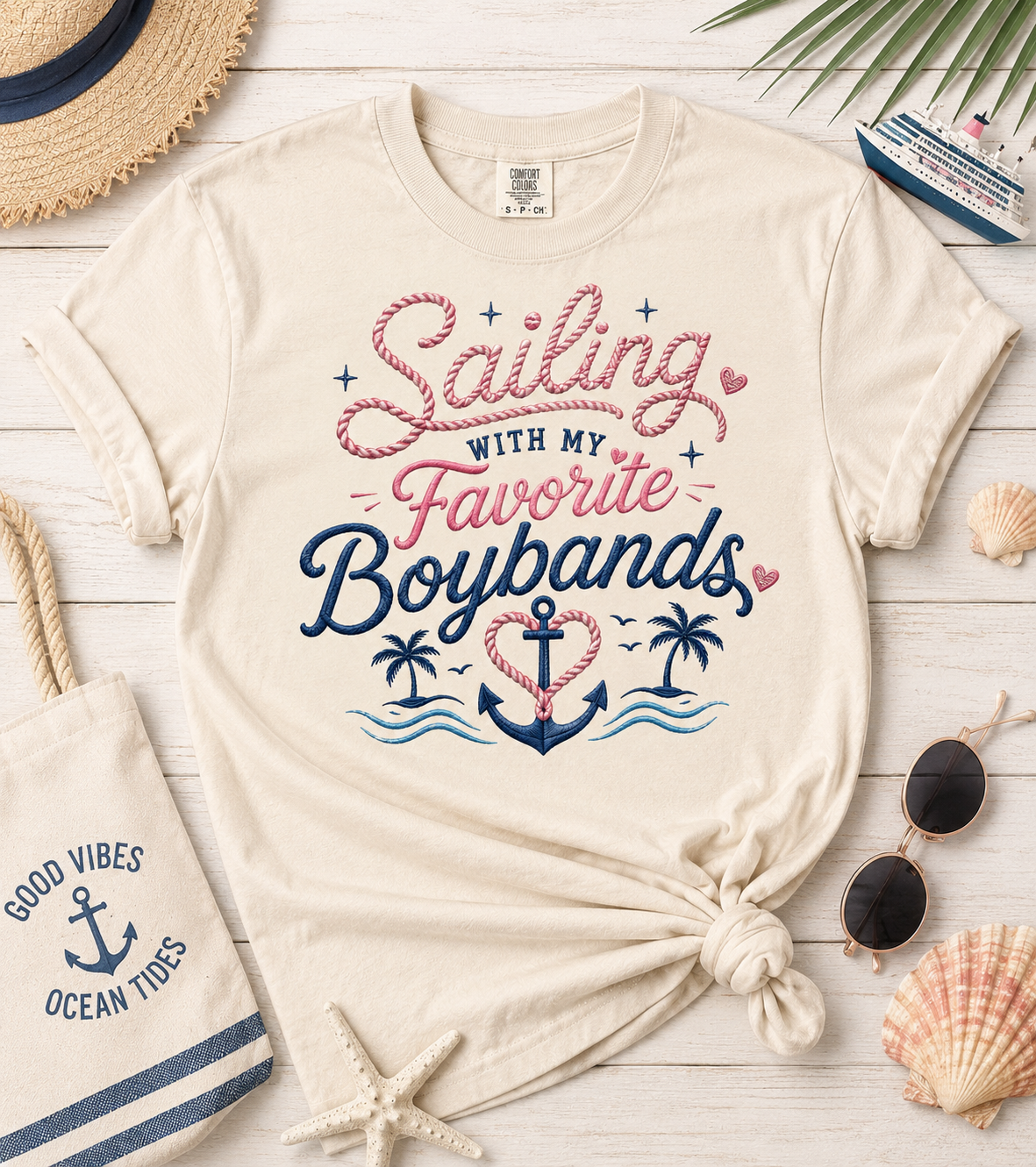 Sailing With My Favorite Boybands T-Shirt — Fan Graphic Tee