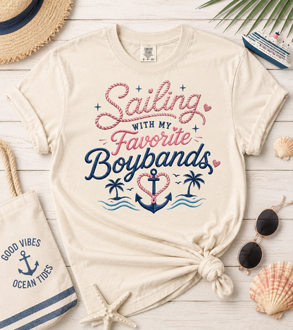 Sailing With My Favorite Boybands T-Shirt — Fan Graphic Tee