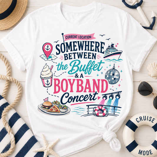 Cruise Buffet vs. Boyband Concert Graphic Tee