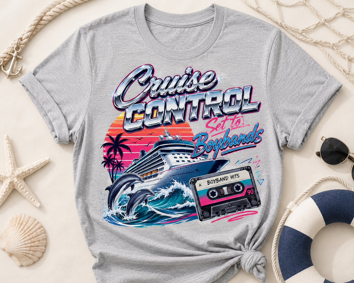 Cruise Control Set to Boybands Tee — Retro Boyband Music Shirt