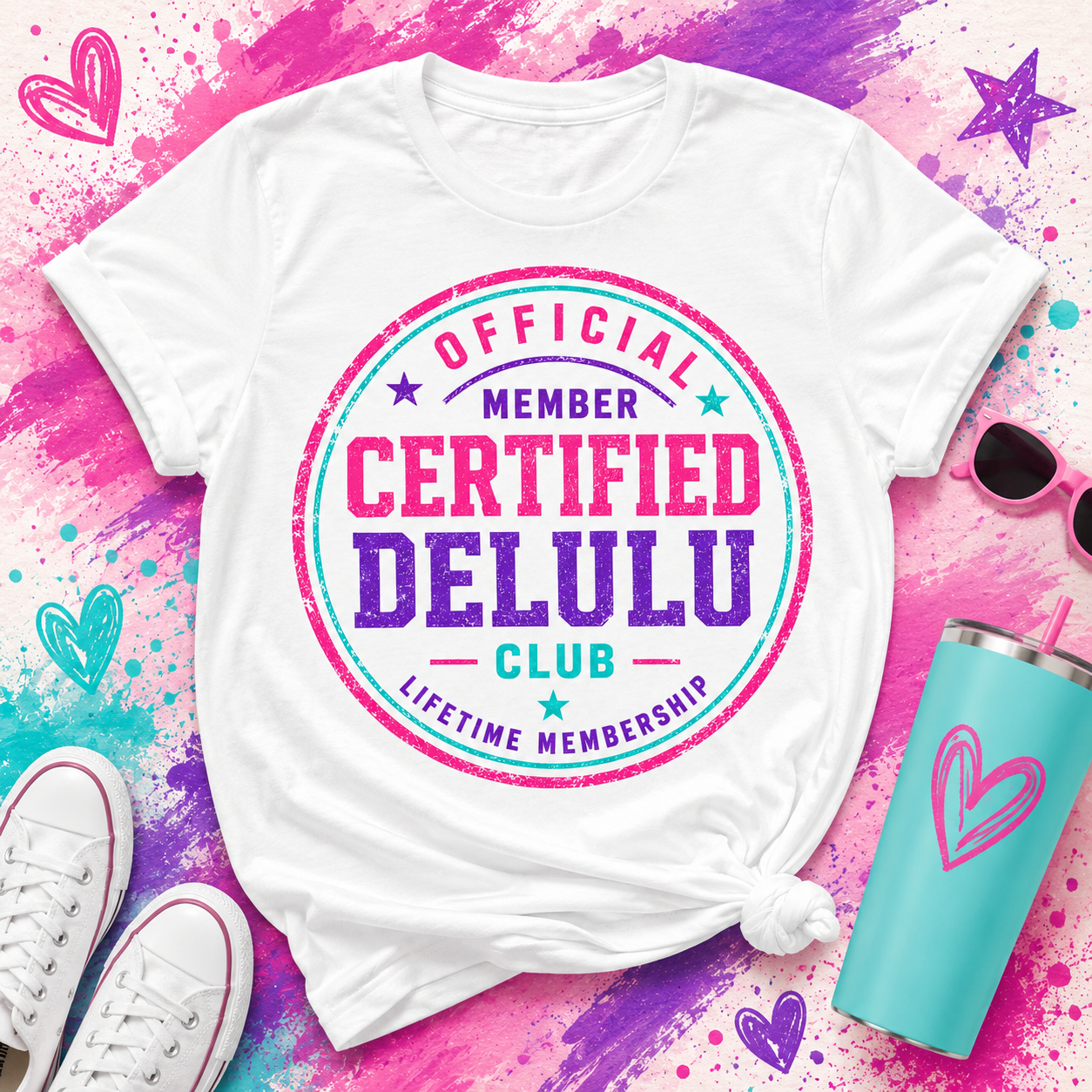 Certified Delulu Official Member Club T-Shirt