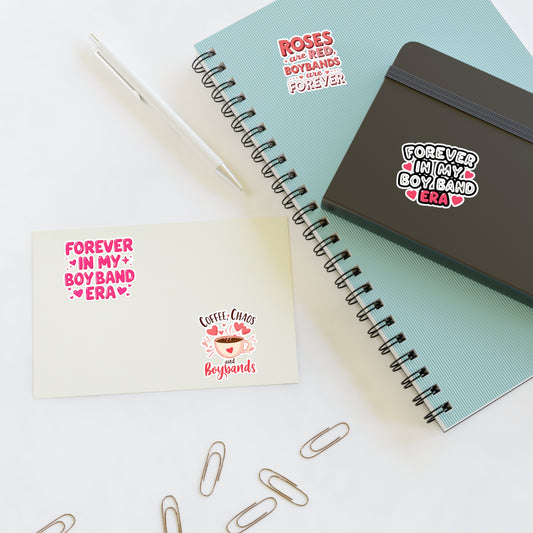 Valentine's Day Boyband Sticker Sheets — Cute K-pop Style Love Stickers