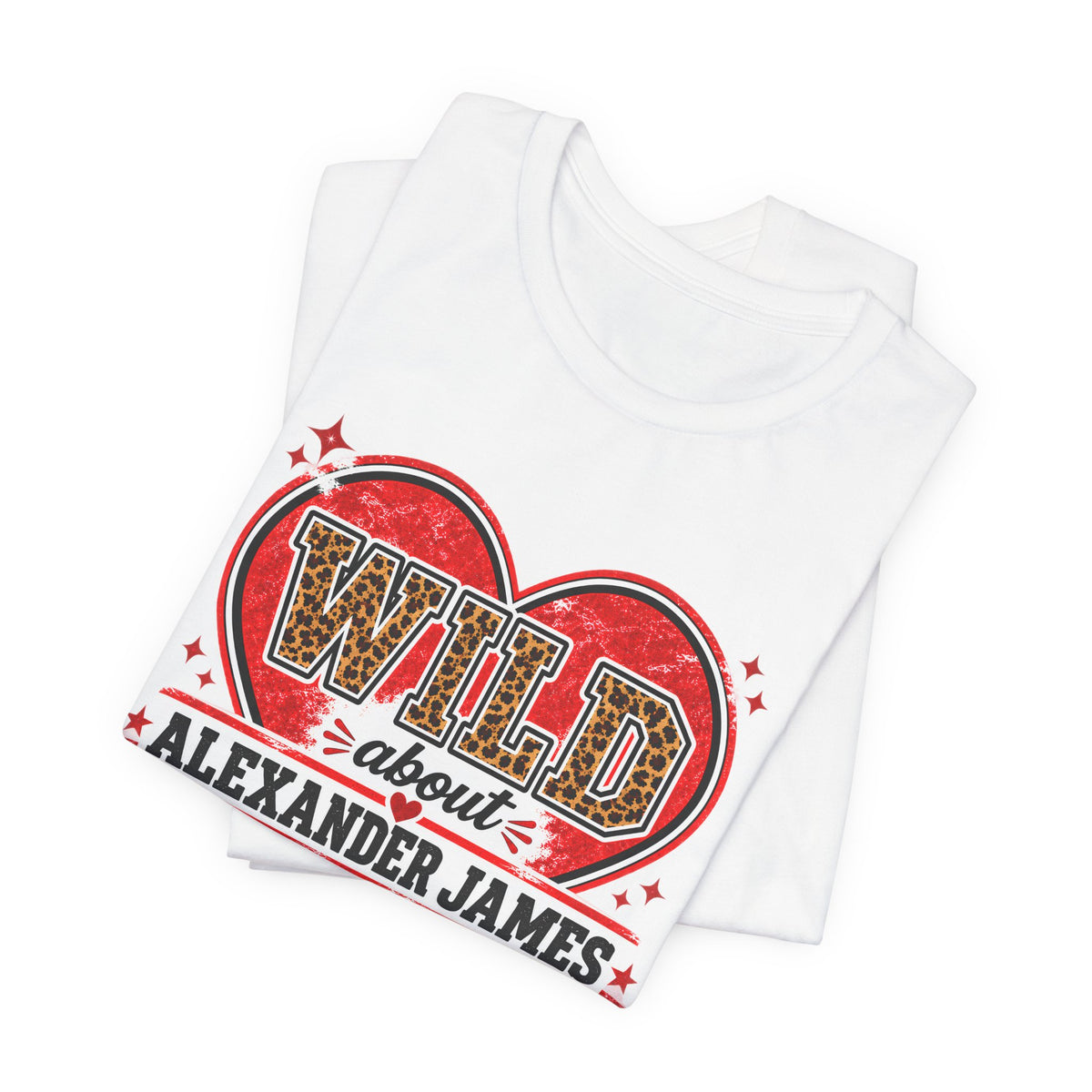 Personalized "Wild About [Name]" Heart Tee — Retro Rodeo Love T-Shirt