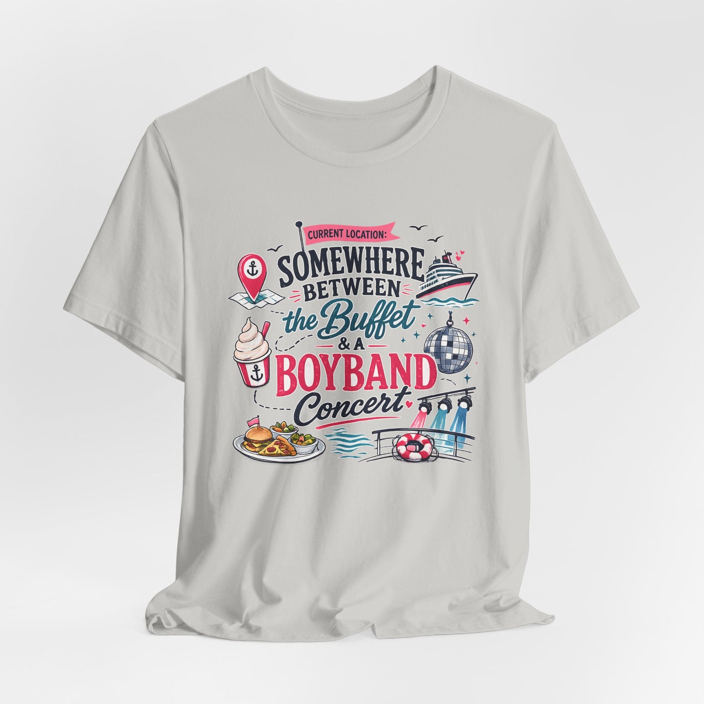 Cruise Buffet vs. Boyband Concert Graphic Tee