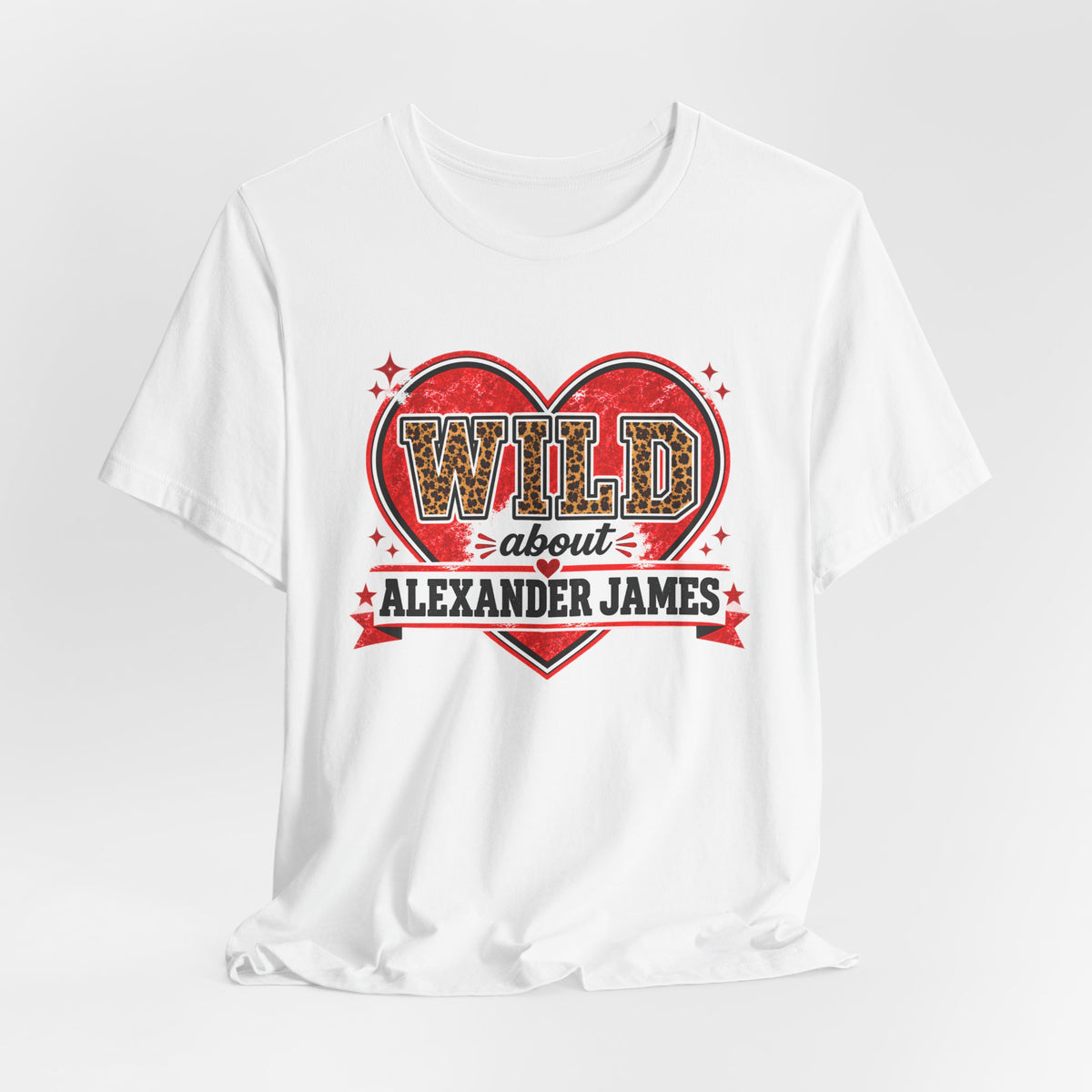 Personalized "Wild About [Name]" Heart Tee — Retro Rodeo Love T-Shirt