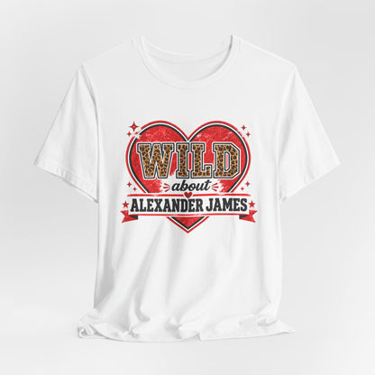 Personalized "Wild About [Name]" Heart Tee — Retro Rodeo Love T-Shirt