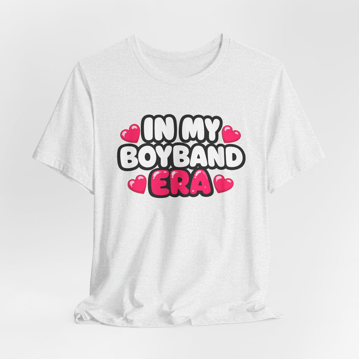 In My Boyband Era Tee NEW STYLE — Cute Retro Heart Graphic Boyband Fan T‑Shirt