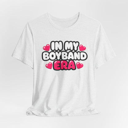 In My Boyband Era Tee NEW STYLE — Cute Retro Heart Graphic Boyband Fan T‑Shirt