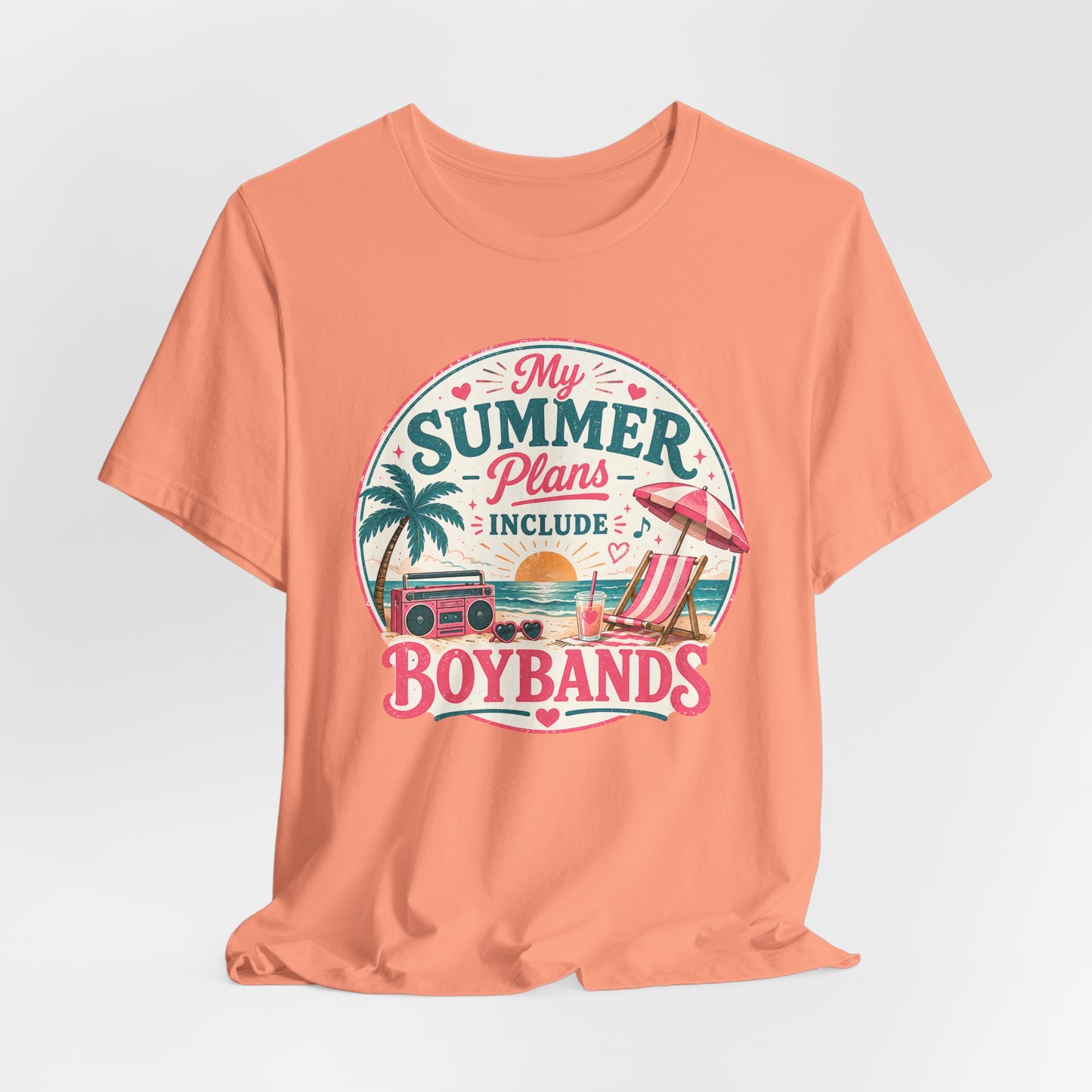 Boybands Summer Plans Unisex T-Shirt — 'My Summer Plans Include Boybands' Tee