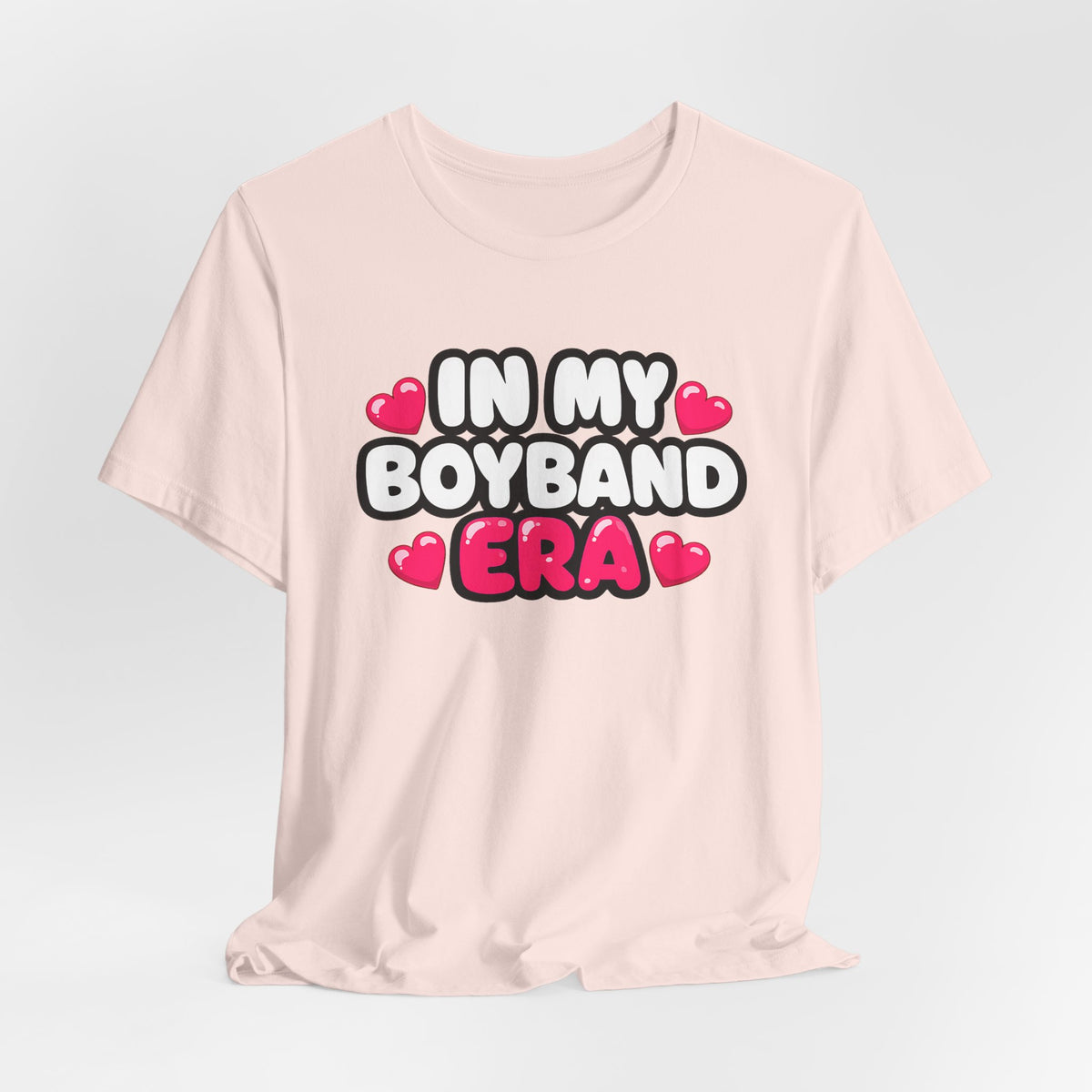 In My Boyband Era Tee NEW STYLE — Cute Retro Heart Graphic Boyband Fan T‑Shirt