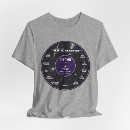 O-Town 25th Anniversary Tee — Tracklist Vinyl Design